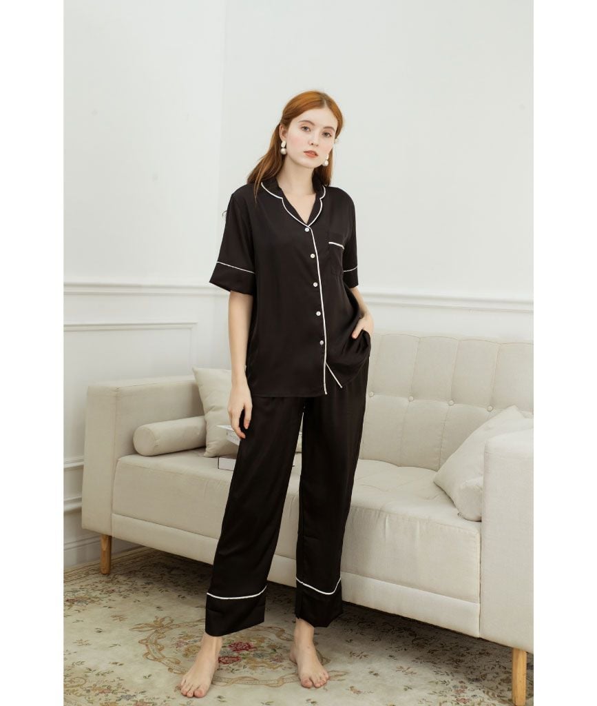  Pijama Lụa Đen 