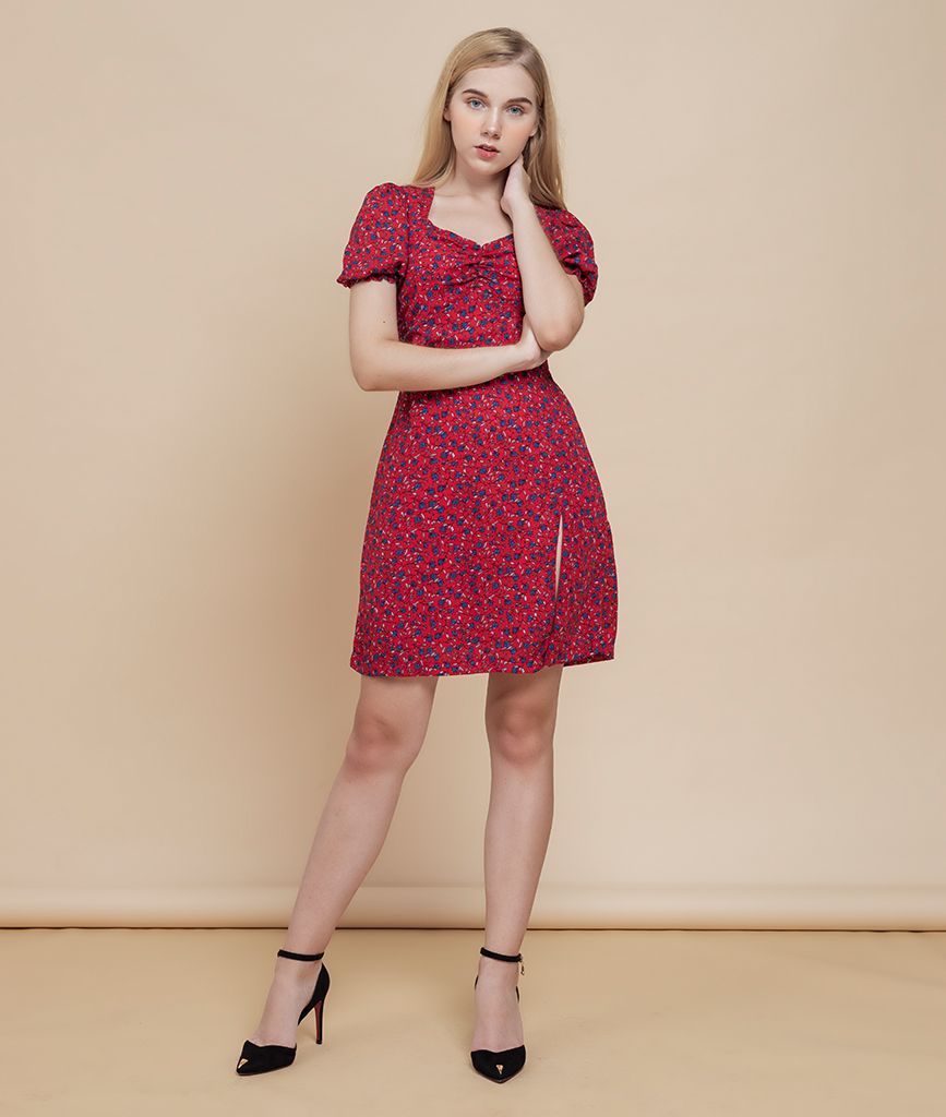  Đầm nữ Callia Sohee  nhúng ngực tay bồng 