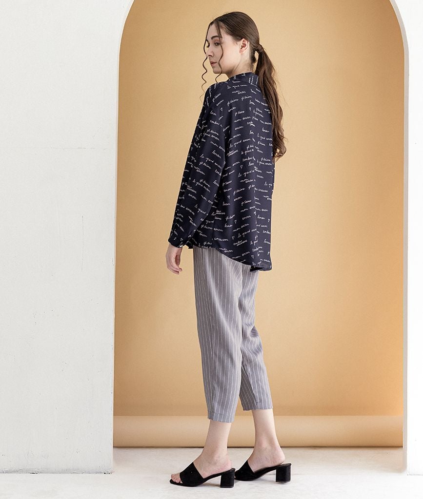  Quần baggy nữ ống suông  Sin pant Stripe 