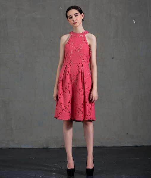 Đầm nữ dự tiệc cổ tròn sát nách Kara