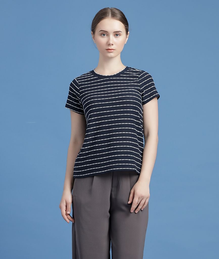  Áo thun cổ tròn tay ngắn Tati 