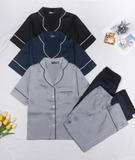  Combo Pijama Lụa Quần Dài Xanh, Xám, Đen 