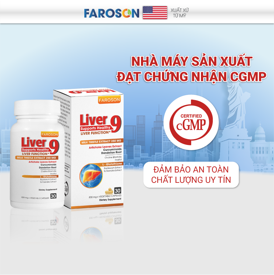 FAROSON LIVER 9 (60v) BẢO VỆ GAN HIỆU QUẢ – Faroson Việt Nam