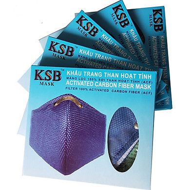 Bộ 5 Khẩu trang than hoạt tính cao cấp KSB - (5 cái)