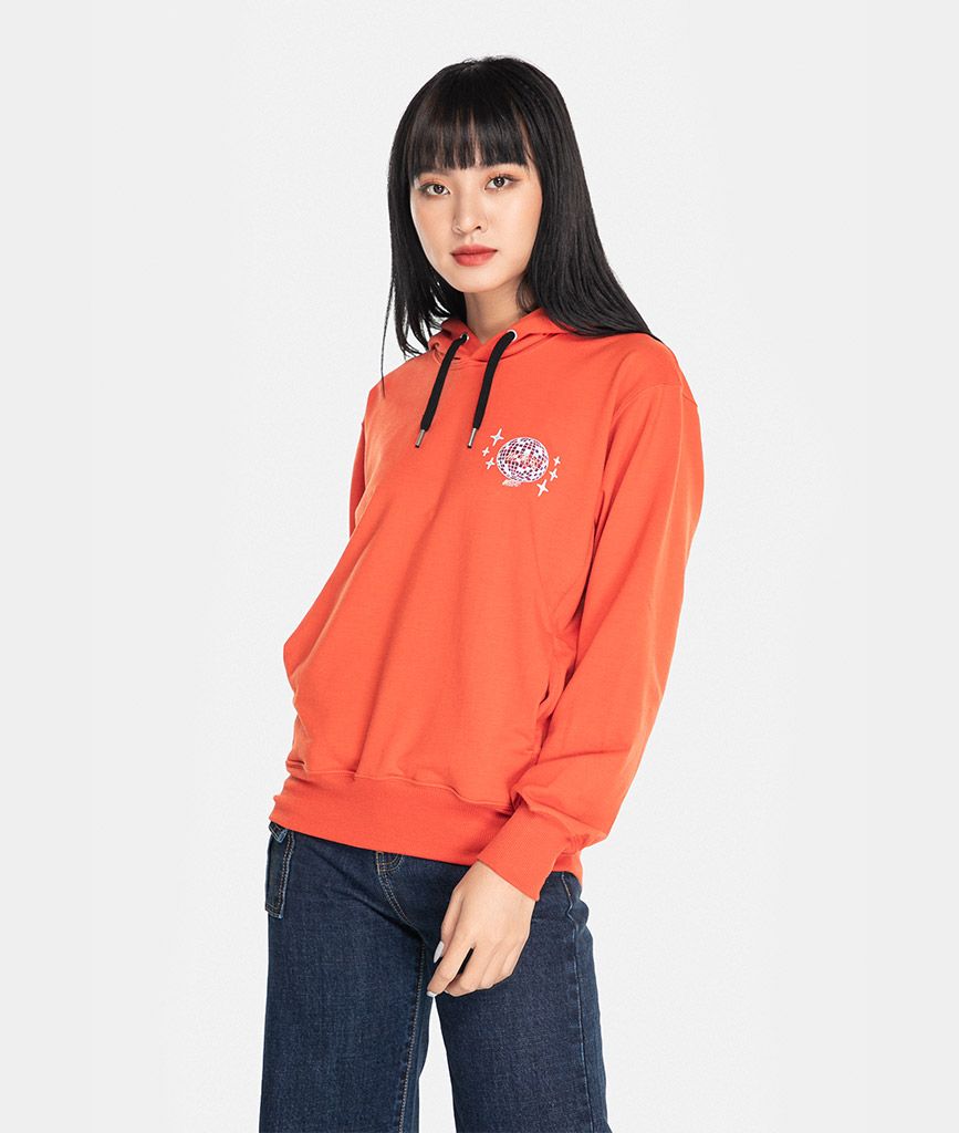 Áo hoodie oversize in chữ - Lỗi