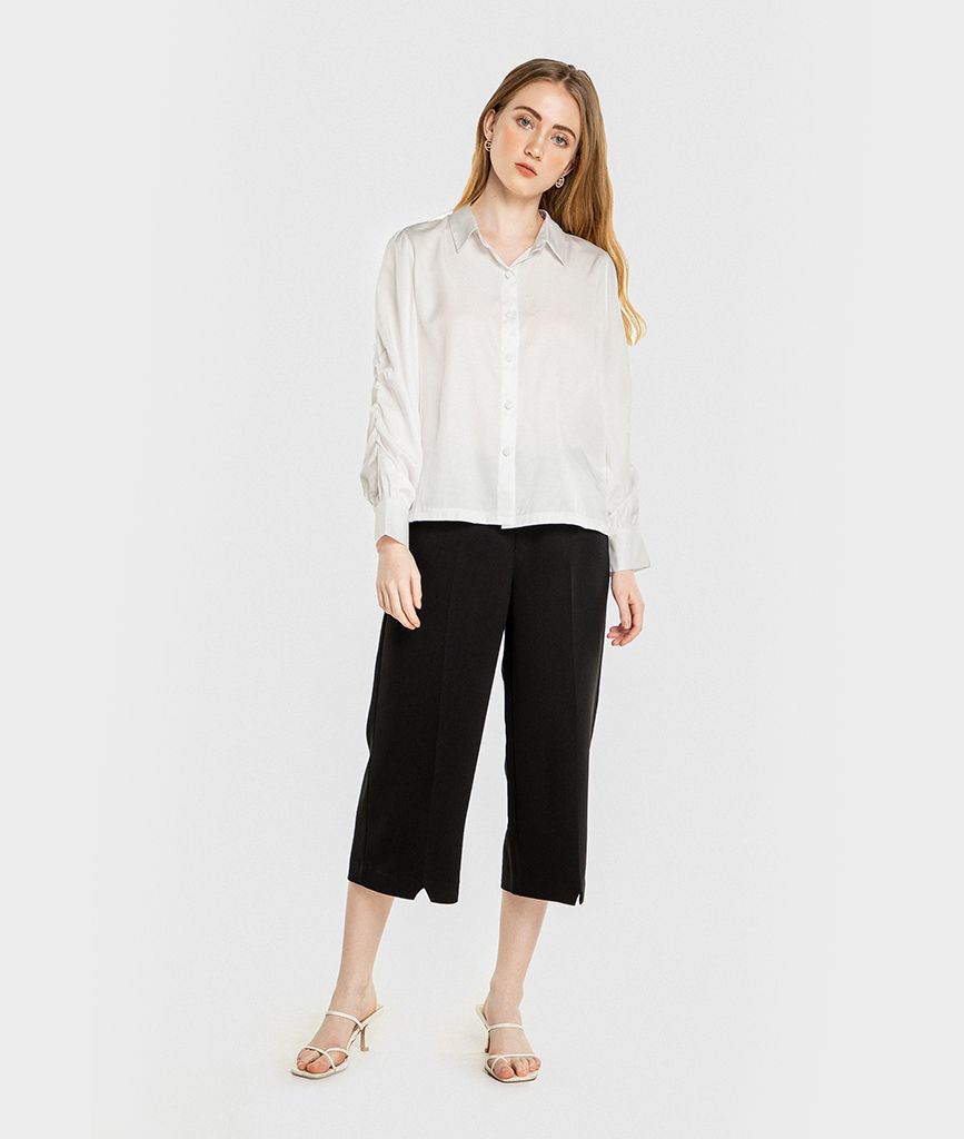 Quần culottes thô basic