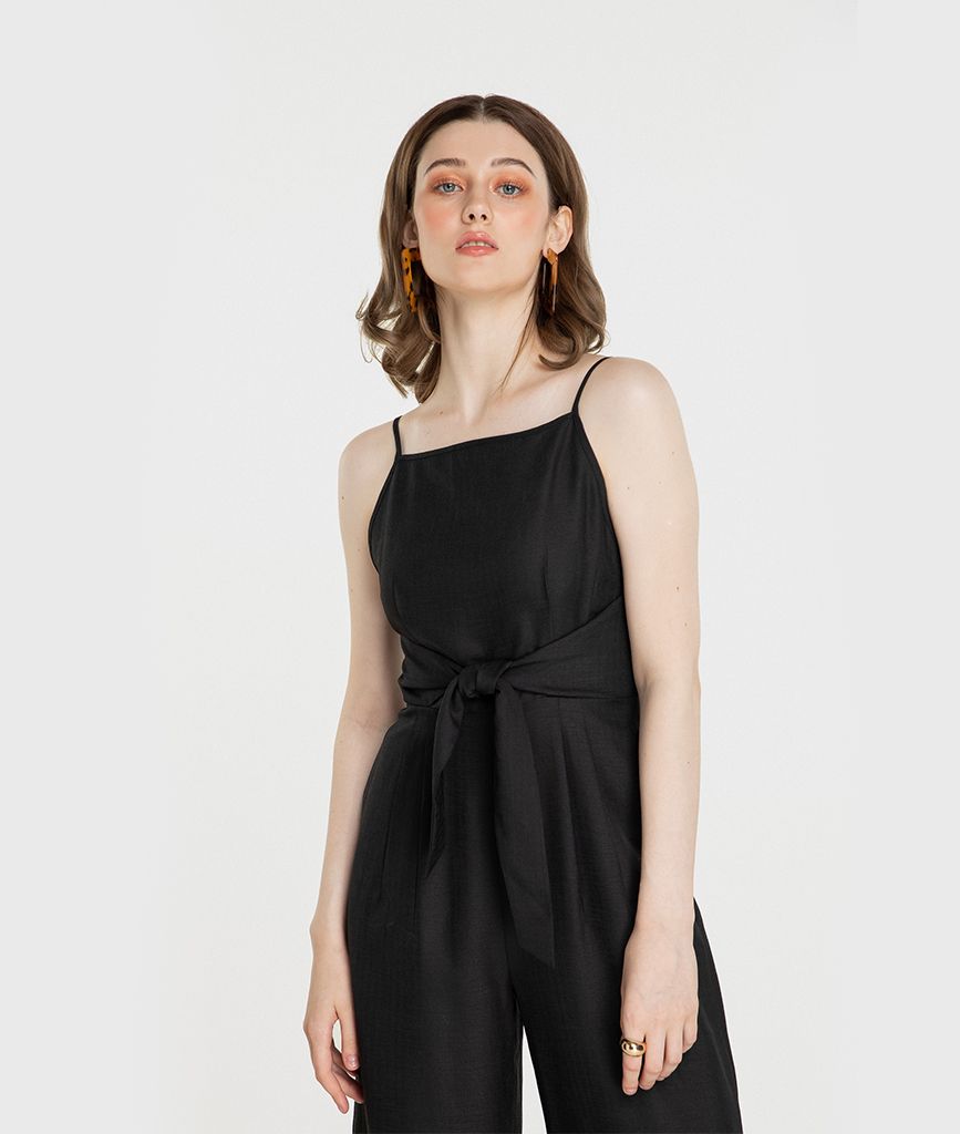 Jumpsuit nách xéo cột eo