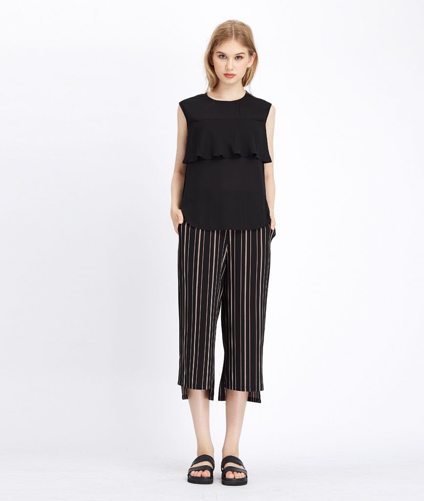 Quần Culottes Sọc