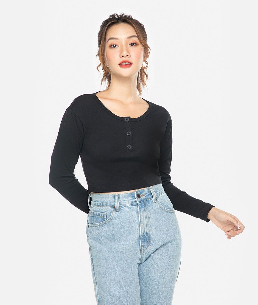 Áo thun croptop tay dài - Lỗi