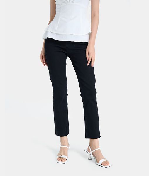  Quần jeans dài ống côn 