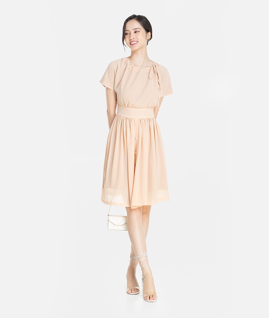 ĐẦM CHIFFON XẾP NHÚN