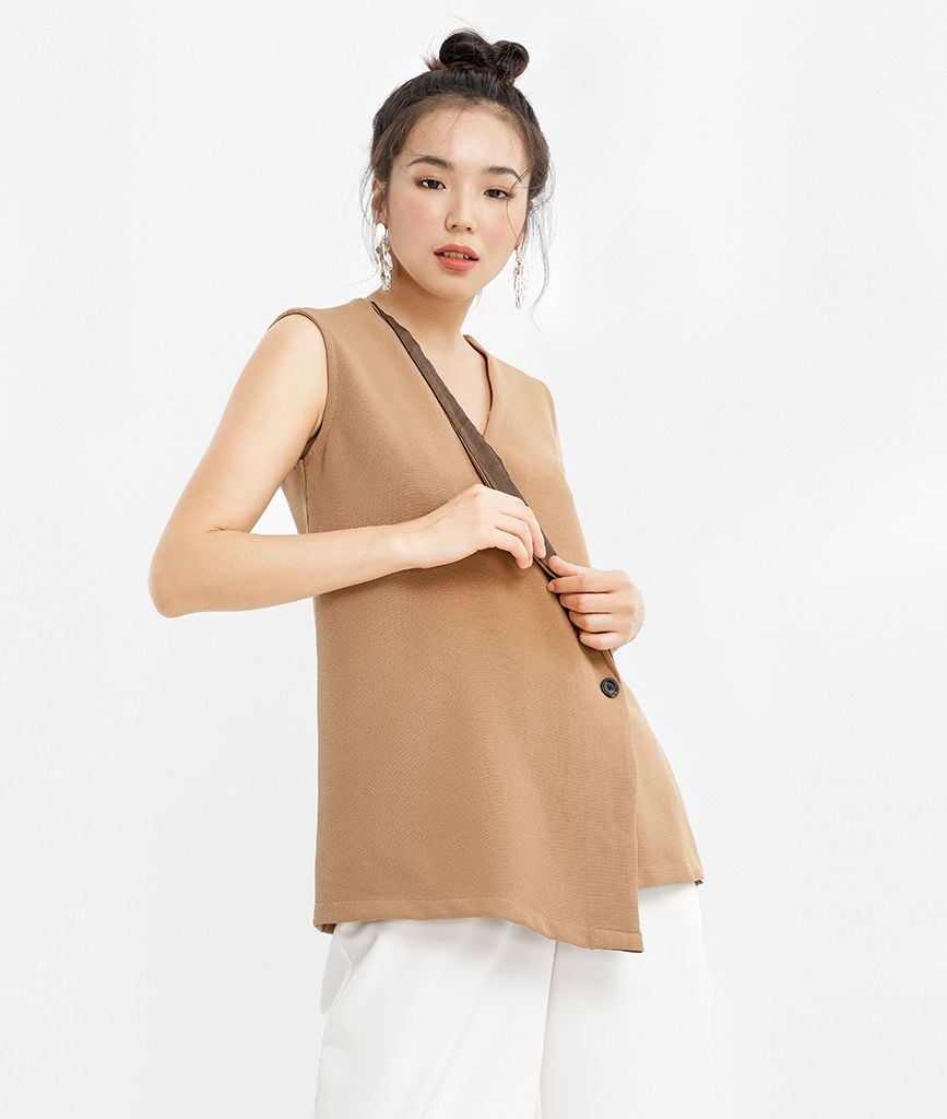 Bộ áo vest sát nách và chân váy  Dzung Biez Store HCM
