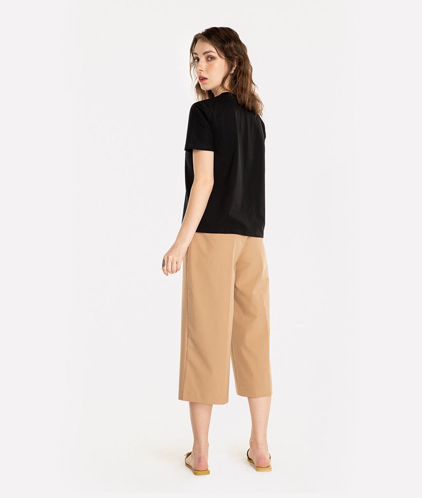 Quần culottes thô basic