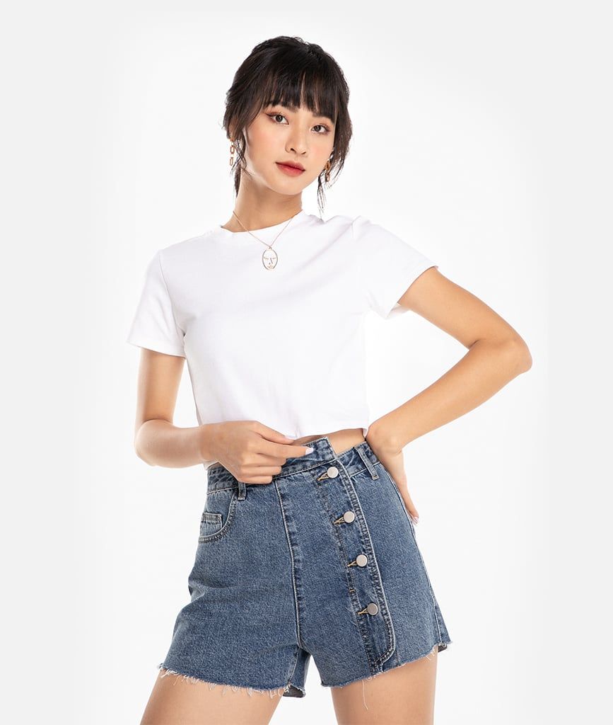 Áo thun croptop basic