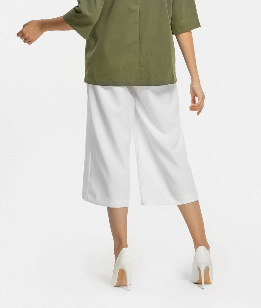 Quần culottes thô basic