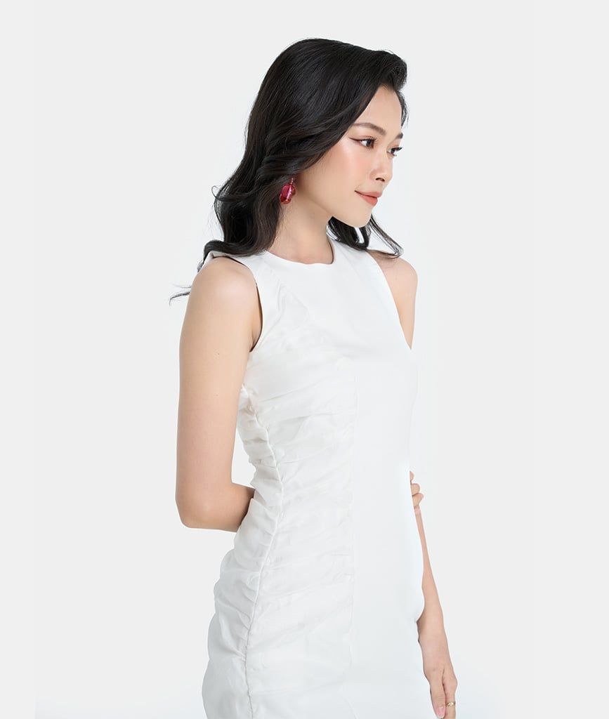 Đầm bút chì phối Organza