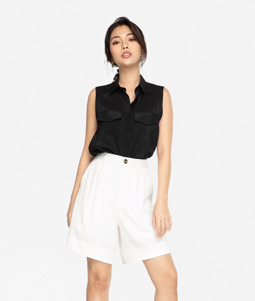 Short tailor dáng A xếp ly