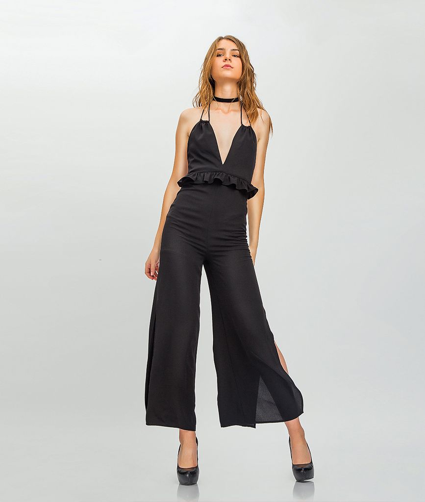 Jumsuit Cut Out Buộc Dây