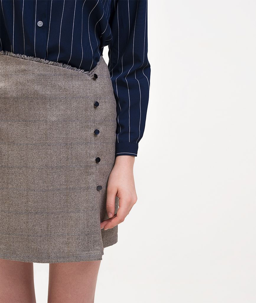 Mua Chân váy kaki đắp chéo may chỉ nổi xéo tà kèm quầnChân váy chữ A công  sở cho nữ đi chơi đi học đi làm thời trang CunSho  Tiki