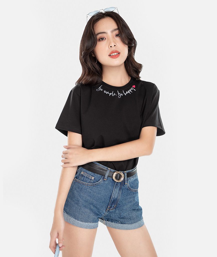 Quần short jeans lai lật - Lỗi