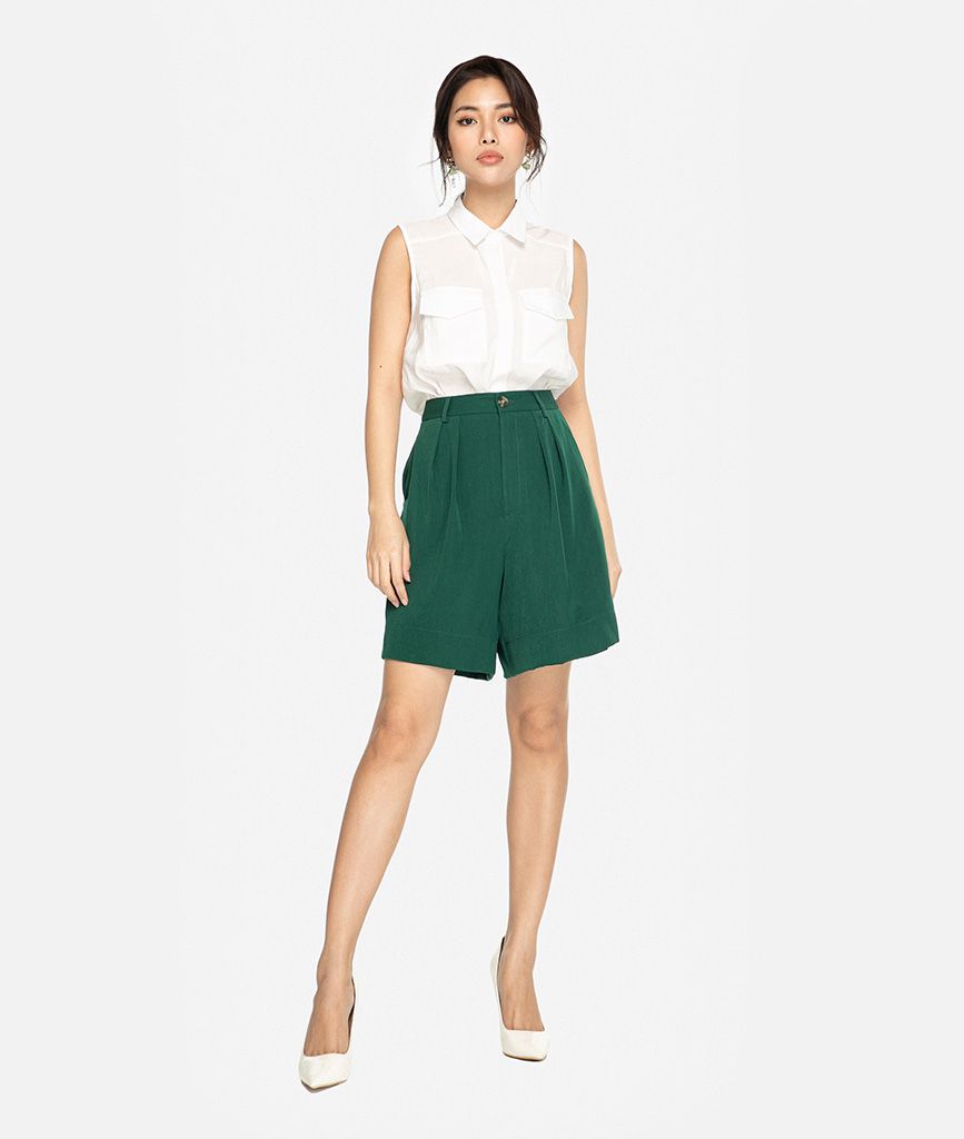 Short tailor dáng A xếp ly