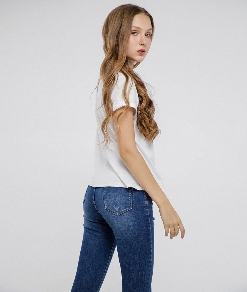 Quần kaki jean skinny rách