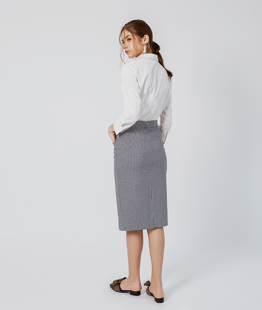 Chân Váy Mini Cắt Sóng Màu Black ENVYLOOK Cotton Wave Skirt