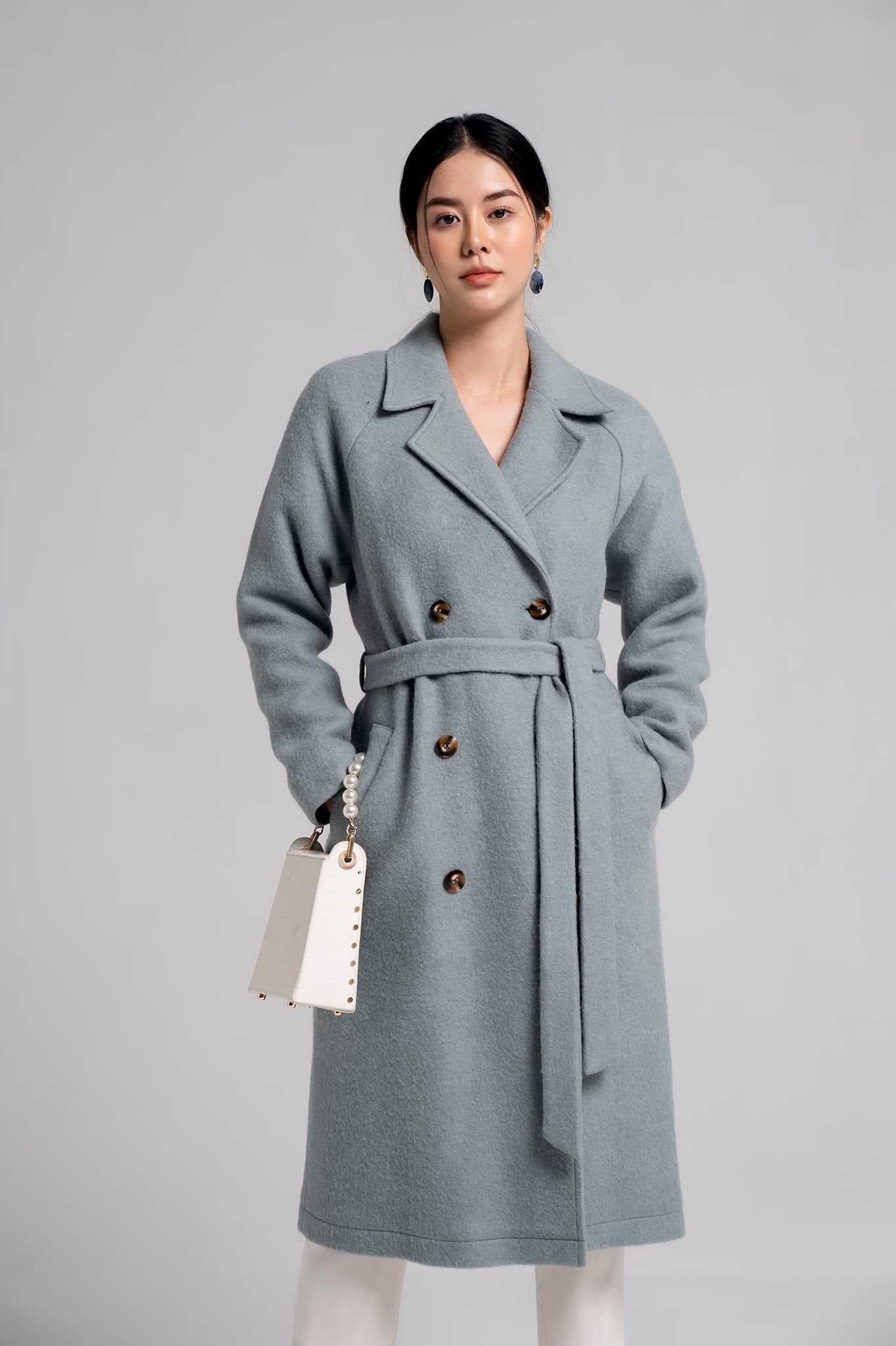  Khoác Măng tô, Dáng dài qua gối 21SCOE005X 