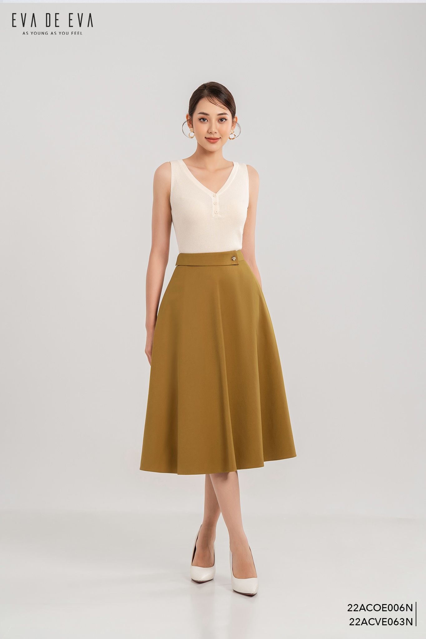  Khoác Măng tô, Dáng dài qua gối 22ACOE006N 