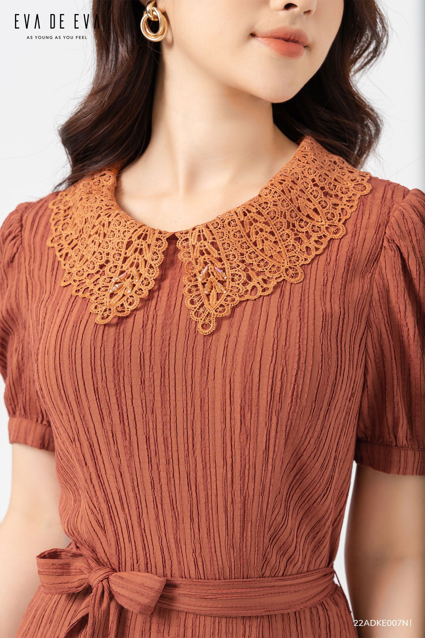  Đầm tay ngắn, Dáng ôm 22ADKE007N 