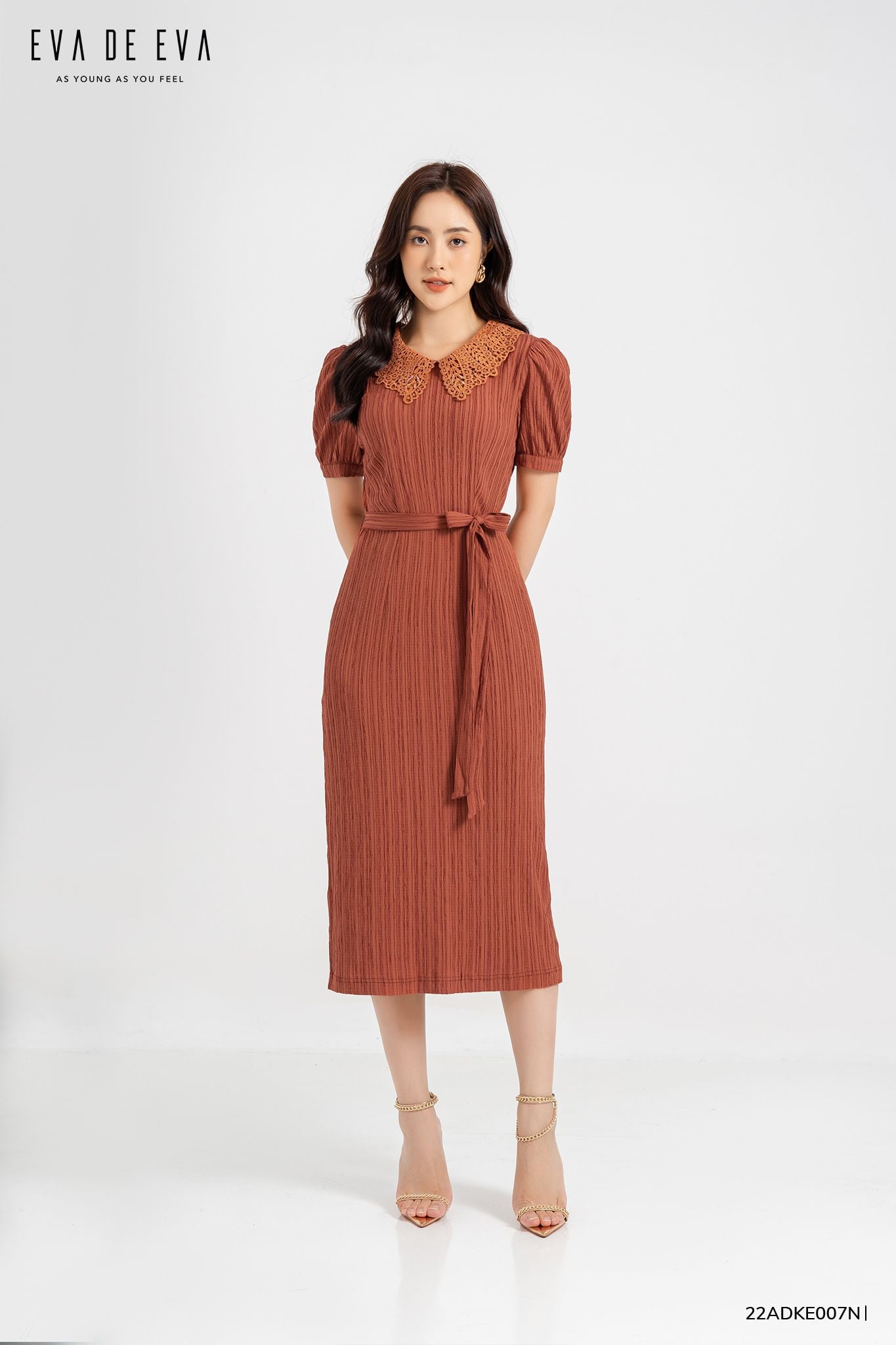  Đầm tay ngắn, Dáng ôm 22ADKE007N 