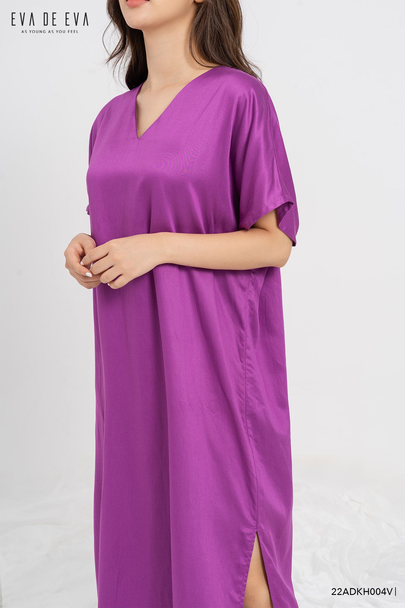  Đầm tay ngắn, Dáng suông 22ADKH004V 