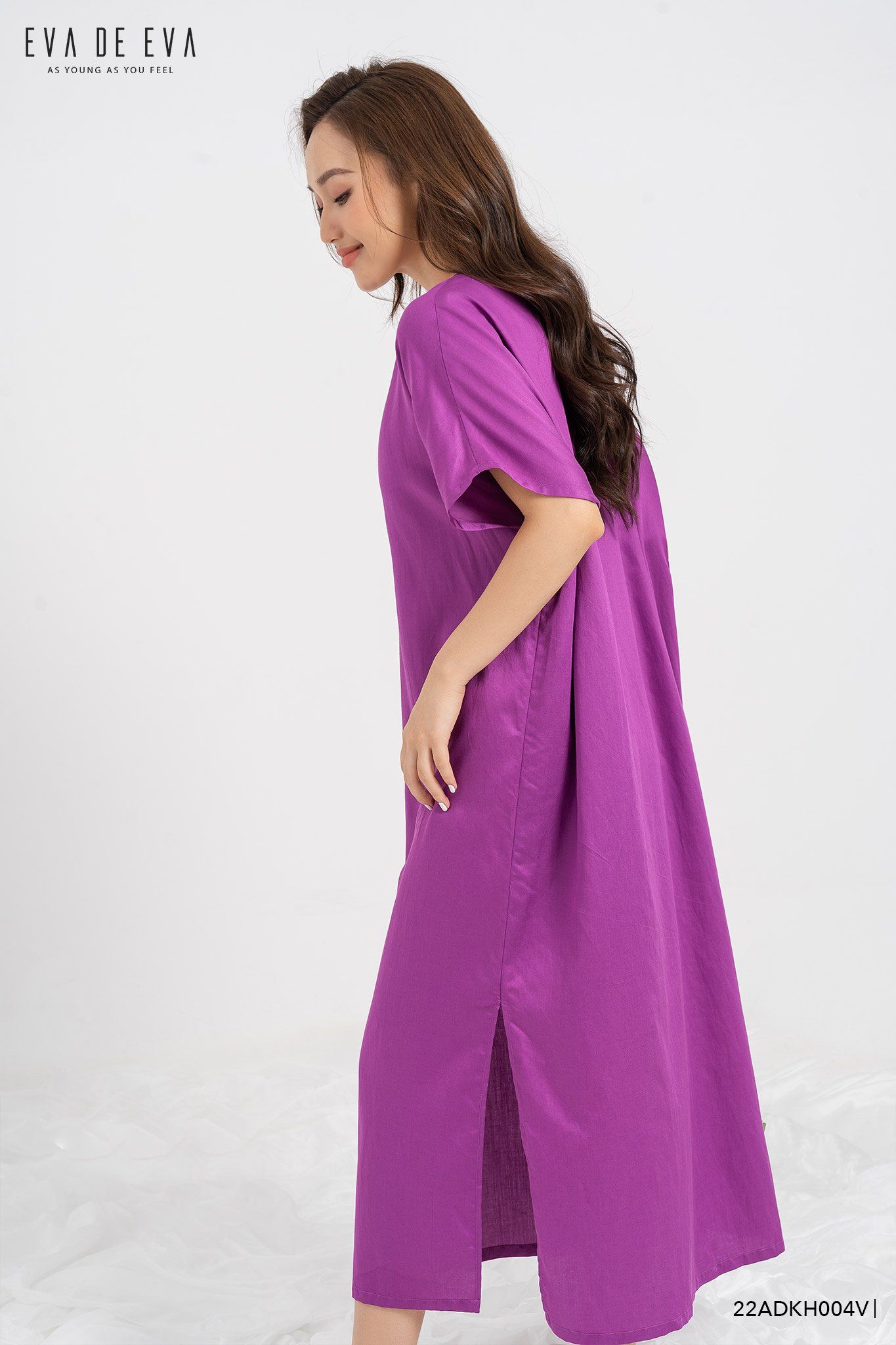  Đầm tay ngắn, Dáng suông 22ADKH004V 