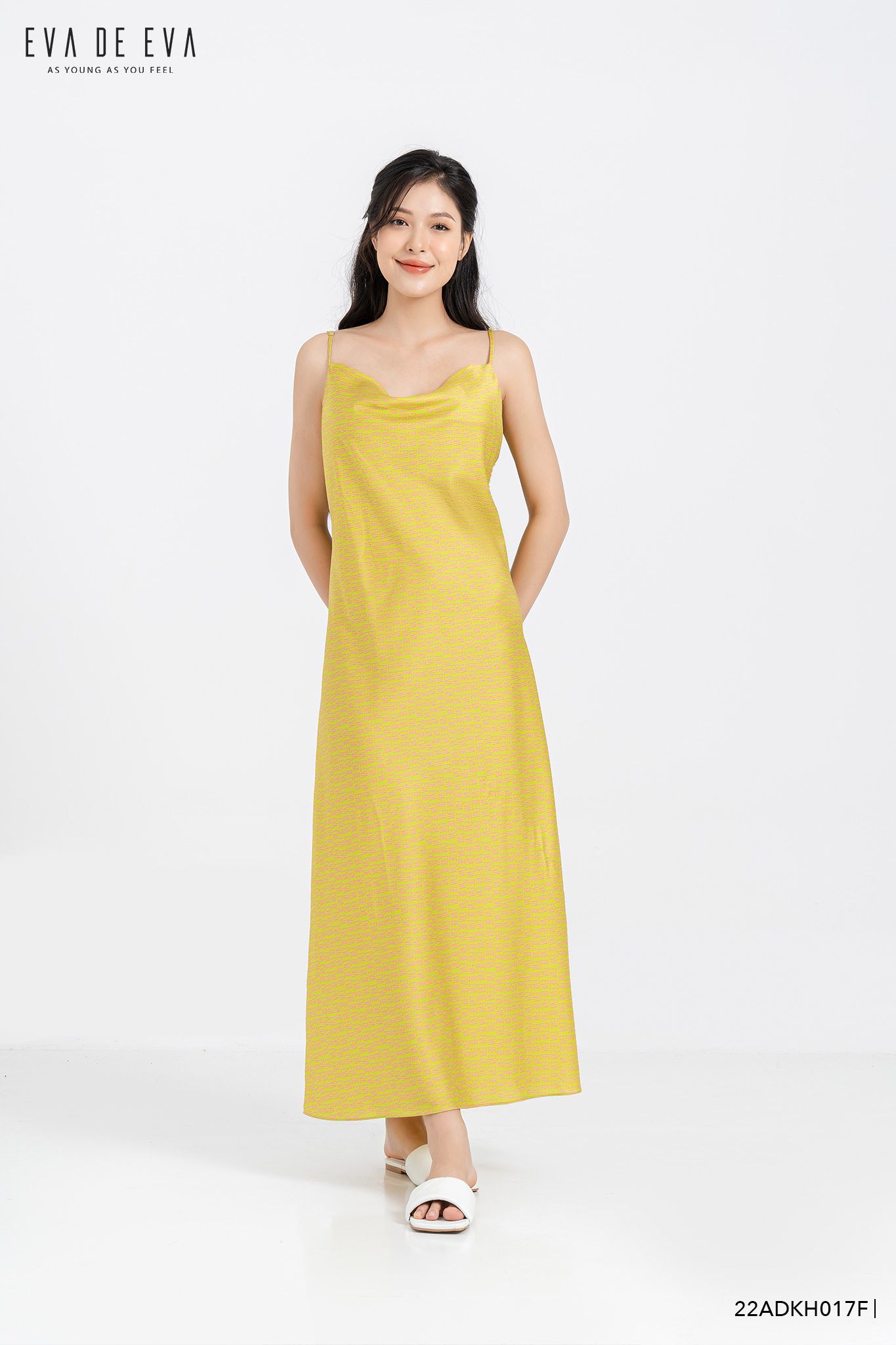  Đầm hai dây,  22ADKH017F 