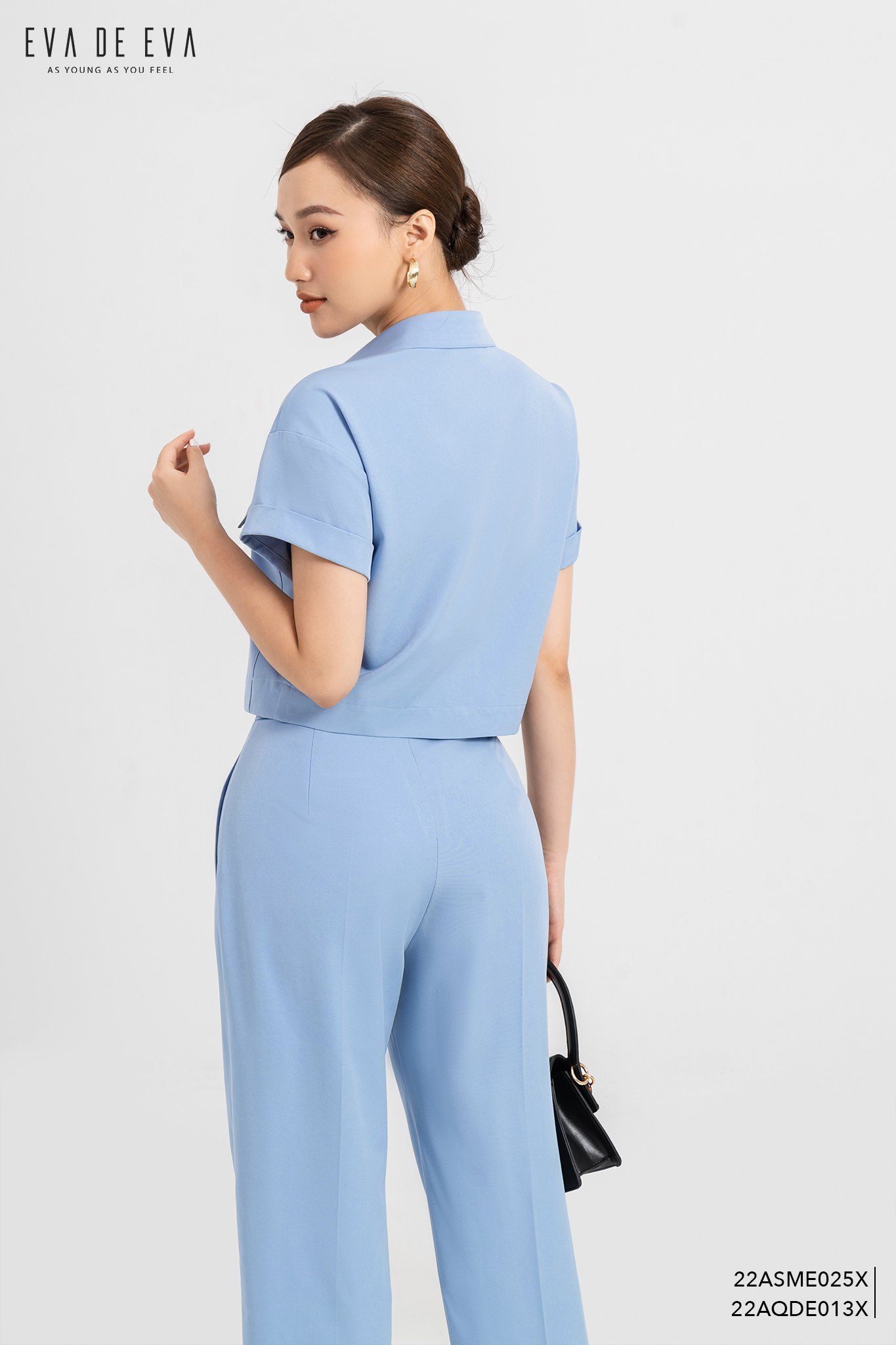  Sơ mi tay ngắn, Dáng croptop 22ASME025X 