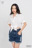  Sơ mi tay ngắn, Dáng croptop 22ASMO002T 