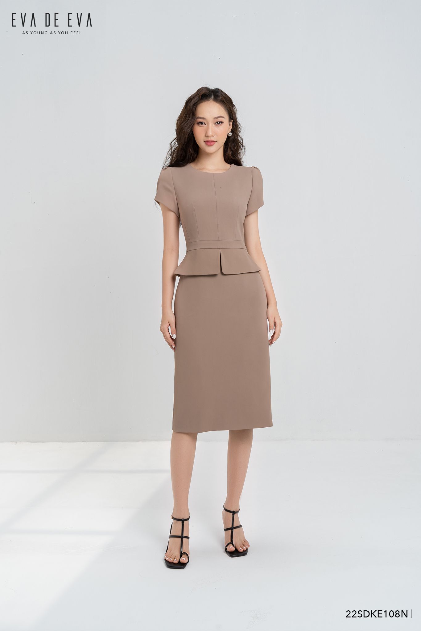  Đầm tay ngắn, Dáng ôm 22SDKE108N 