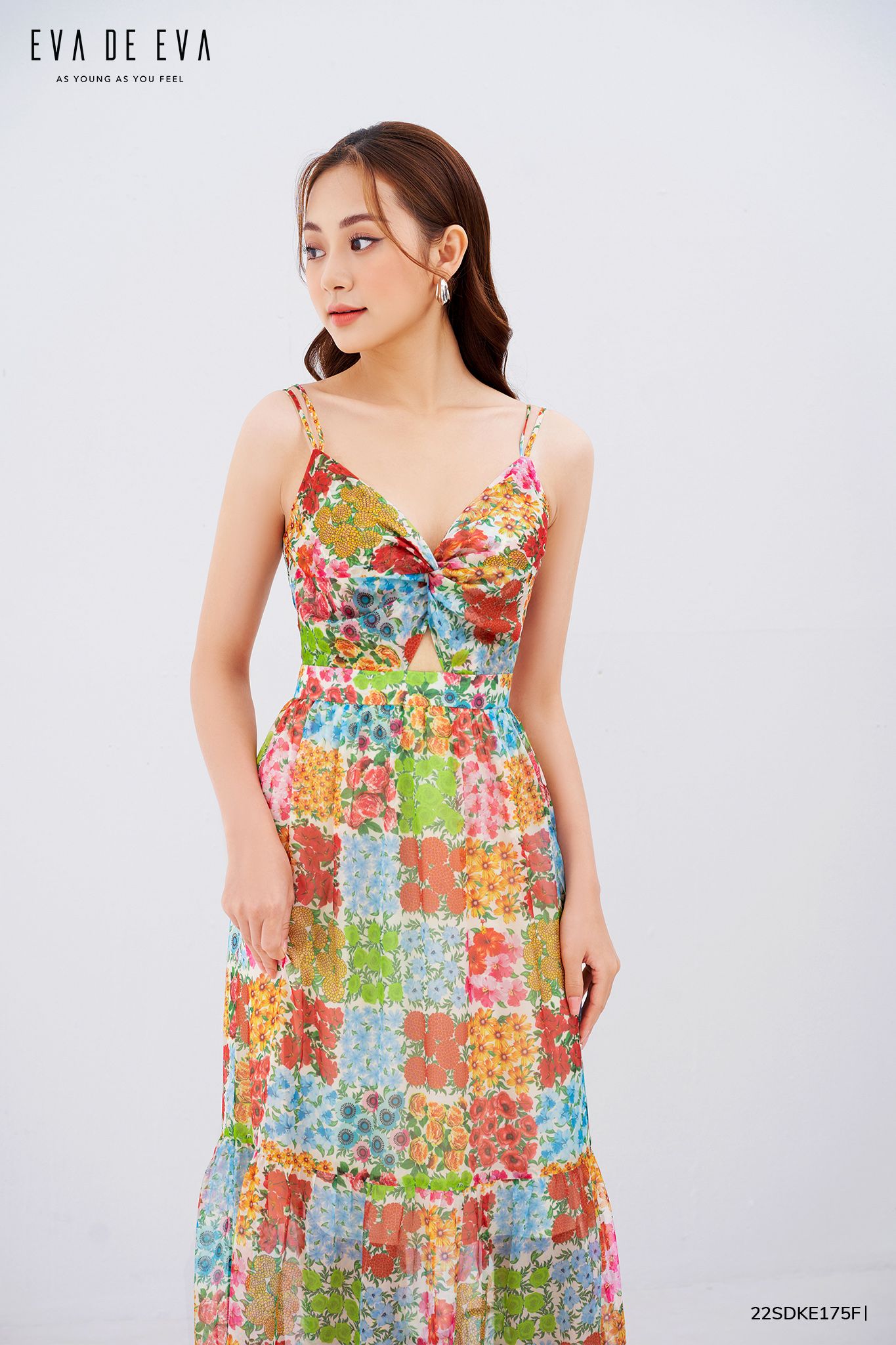  Đầm maxi, Dáng thắt eo 22SDKE175F 