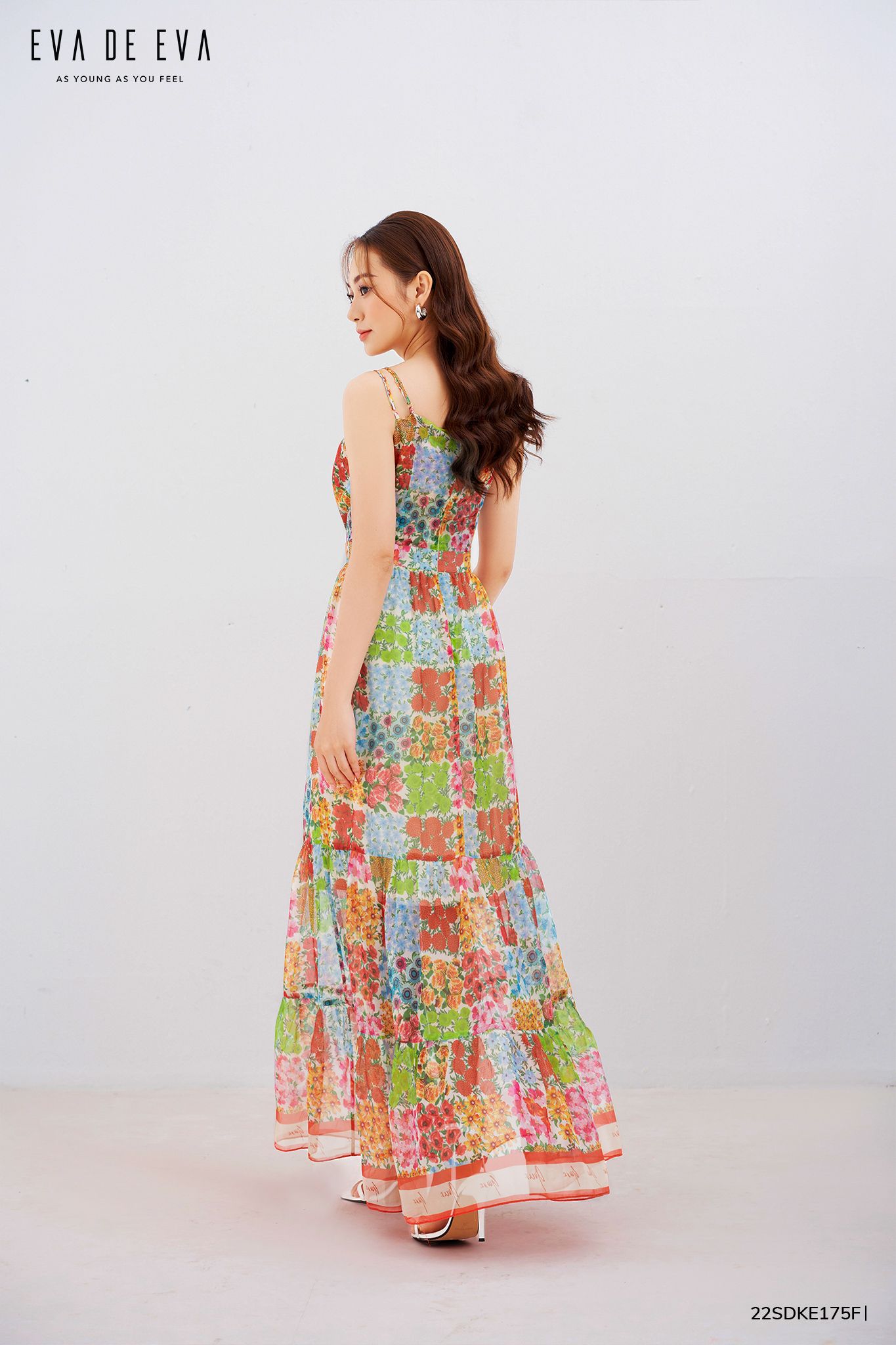  Đầm maxi, Dáng thắt eo 22SDKE175F 