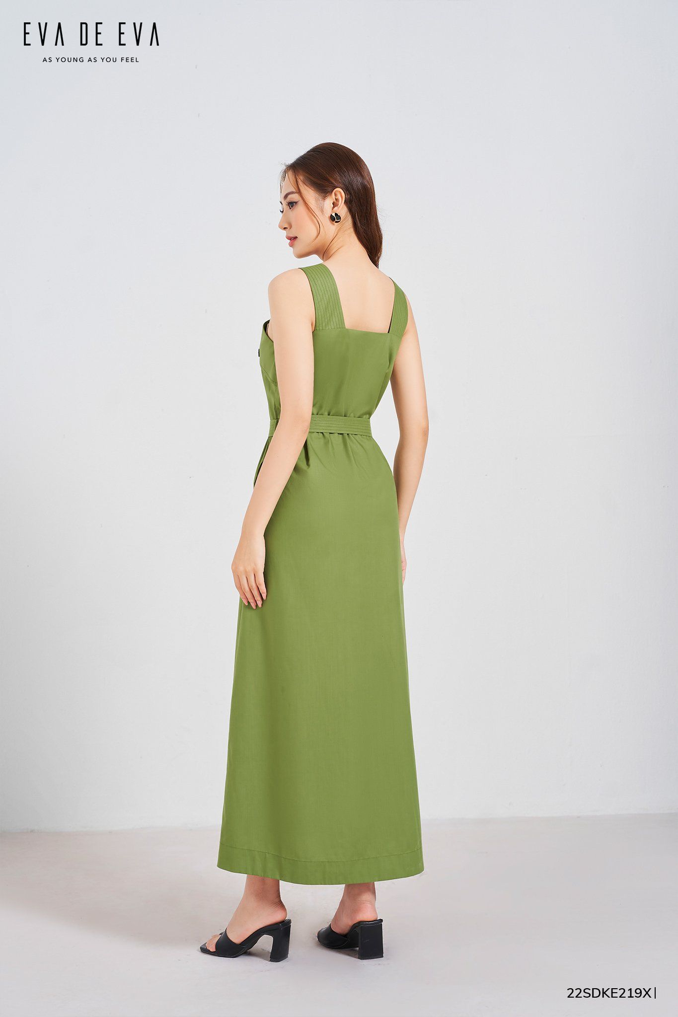  Đầm hai dây, Dáng thắt eo 22SDKE219X 