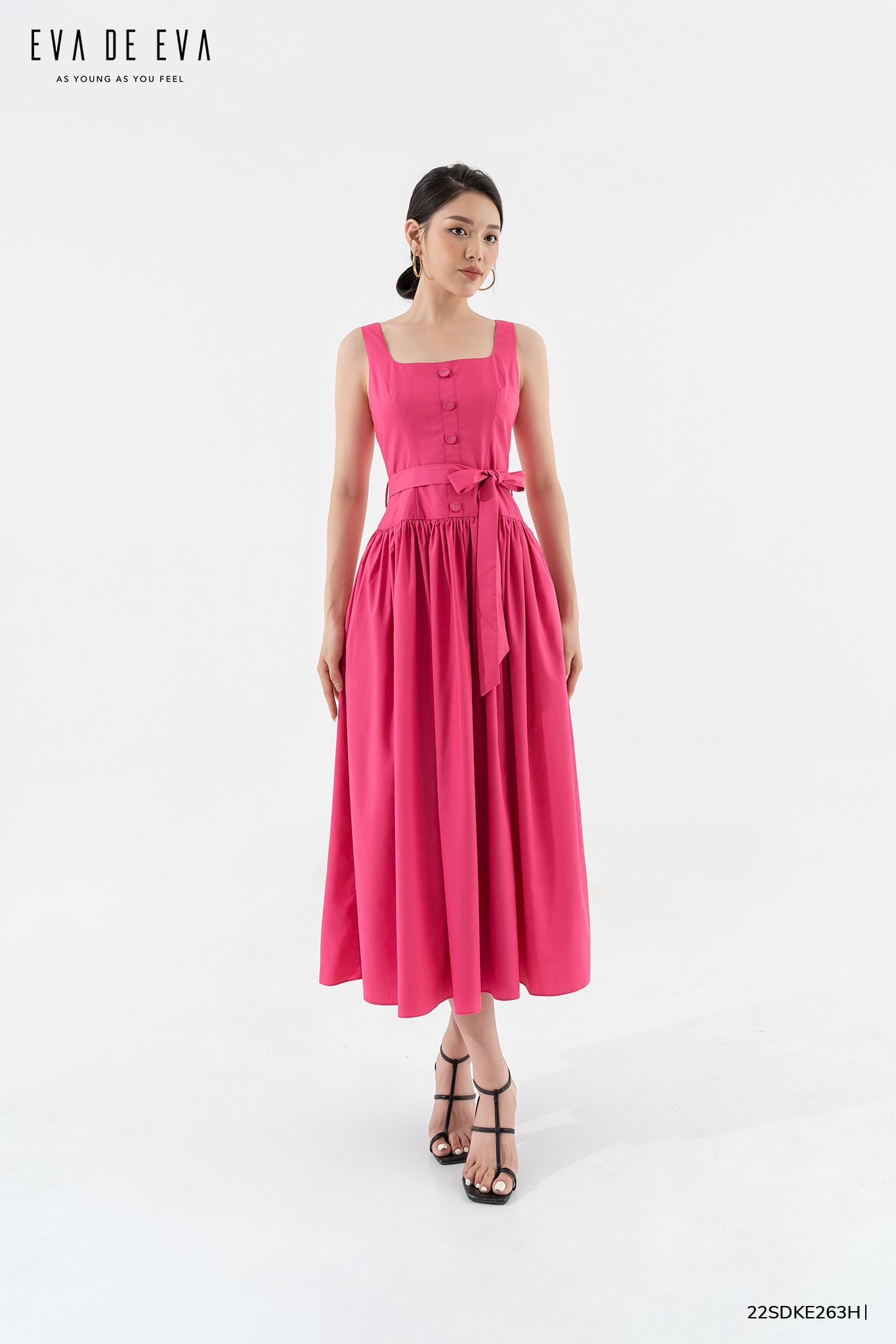  Đầm hai dây, Dáng thắt eo 22SDKE263H 