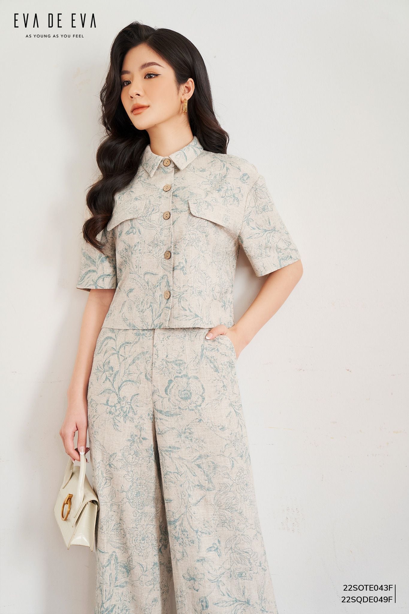  Quần dài, Ống suông 22SQDE049F 