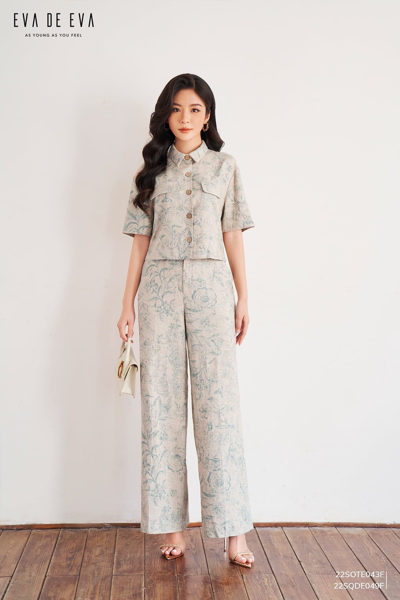  Quần dài, Ống suông 22SQDE049F 