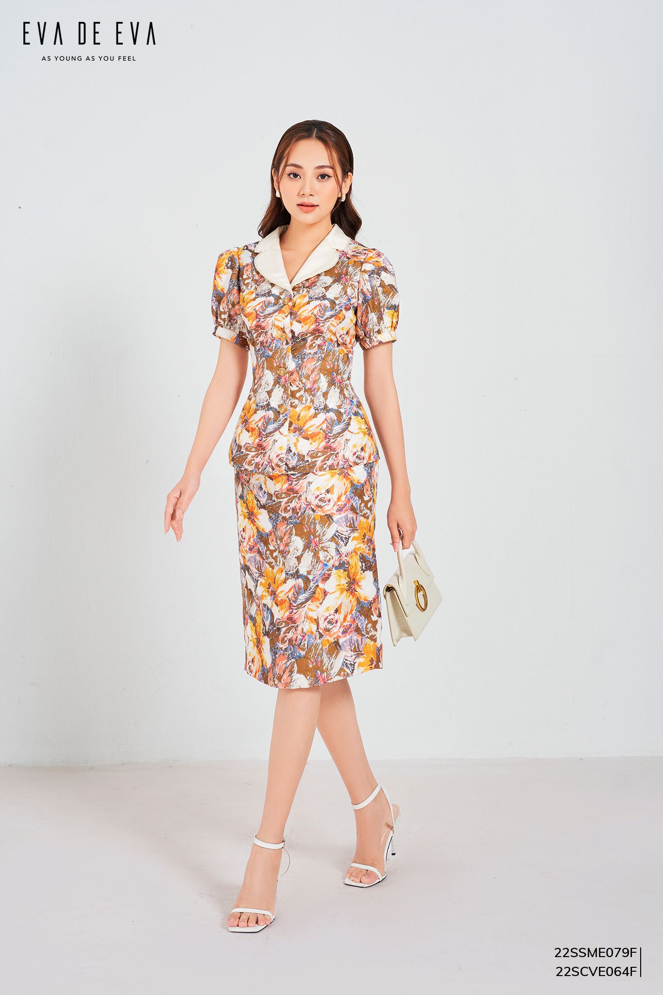  Chân váy ngang gối, Dáng ôm 22SCVE064F 