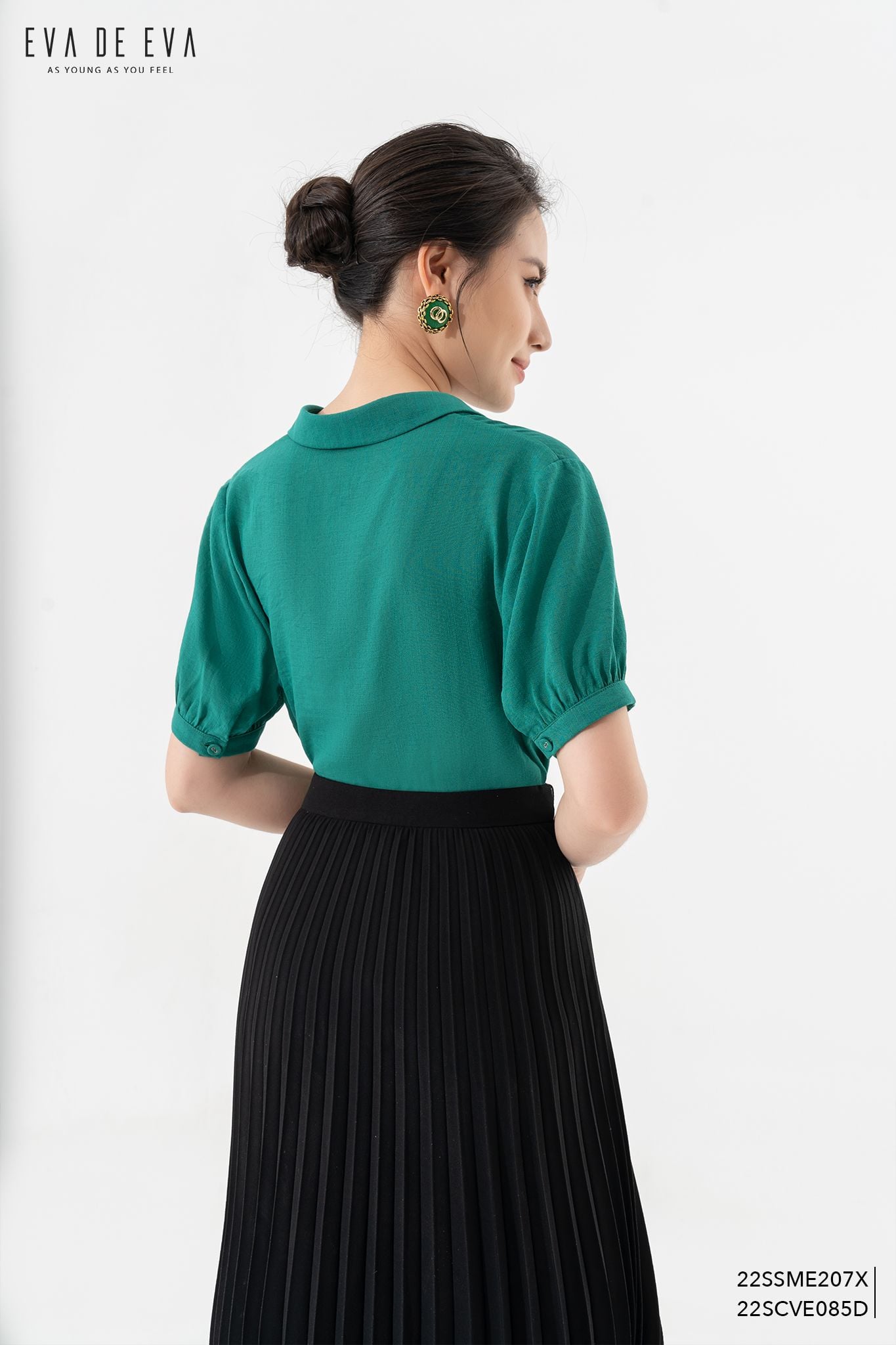  Sơ mi tay ngắn, Dáng thắt eo 22SSME207X 