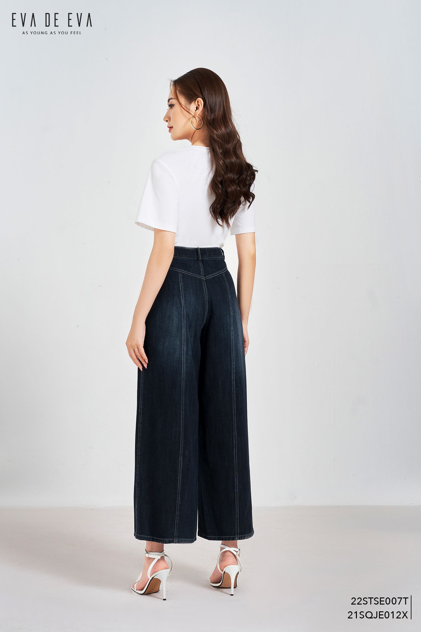 Quần Jeans lửng, Ống suông 21SQJE012X 