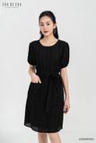  Đầm tay ngắn, Dáng thắt eo 23SDKE053D 
