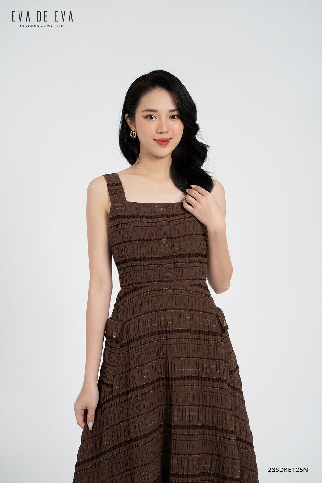  Đầm hai dây, Dáng thắt eo 23SDKE125N 