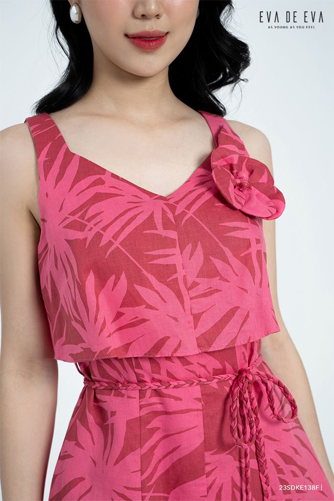  Đầm sát nách, Dáng thắt eo 23SDKE138F 