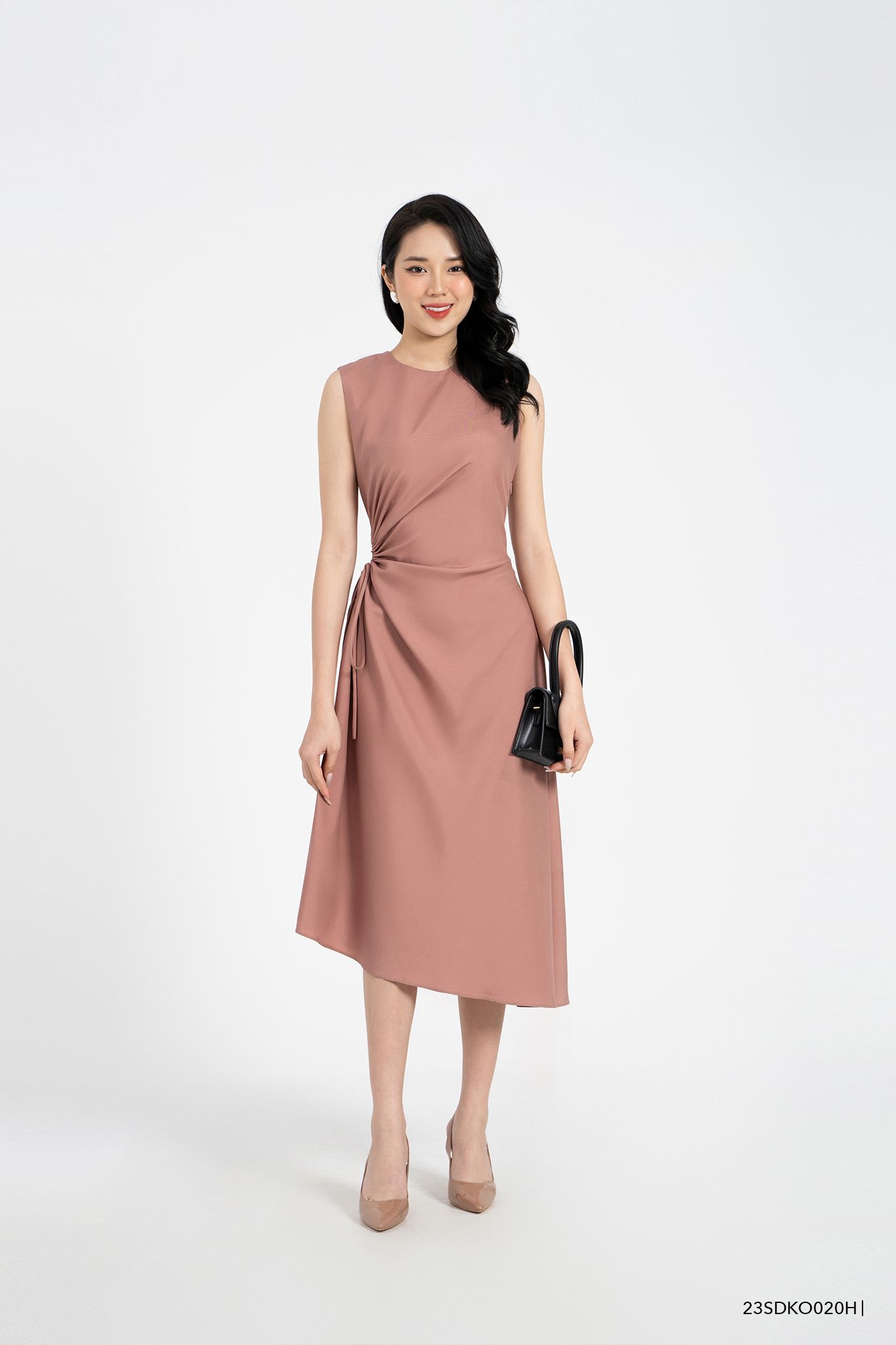  Đầm sát nách, Dáng thắt eo 23SDKO020H 